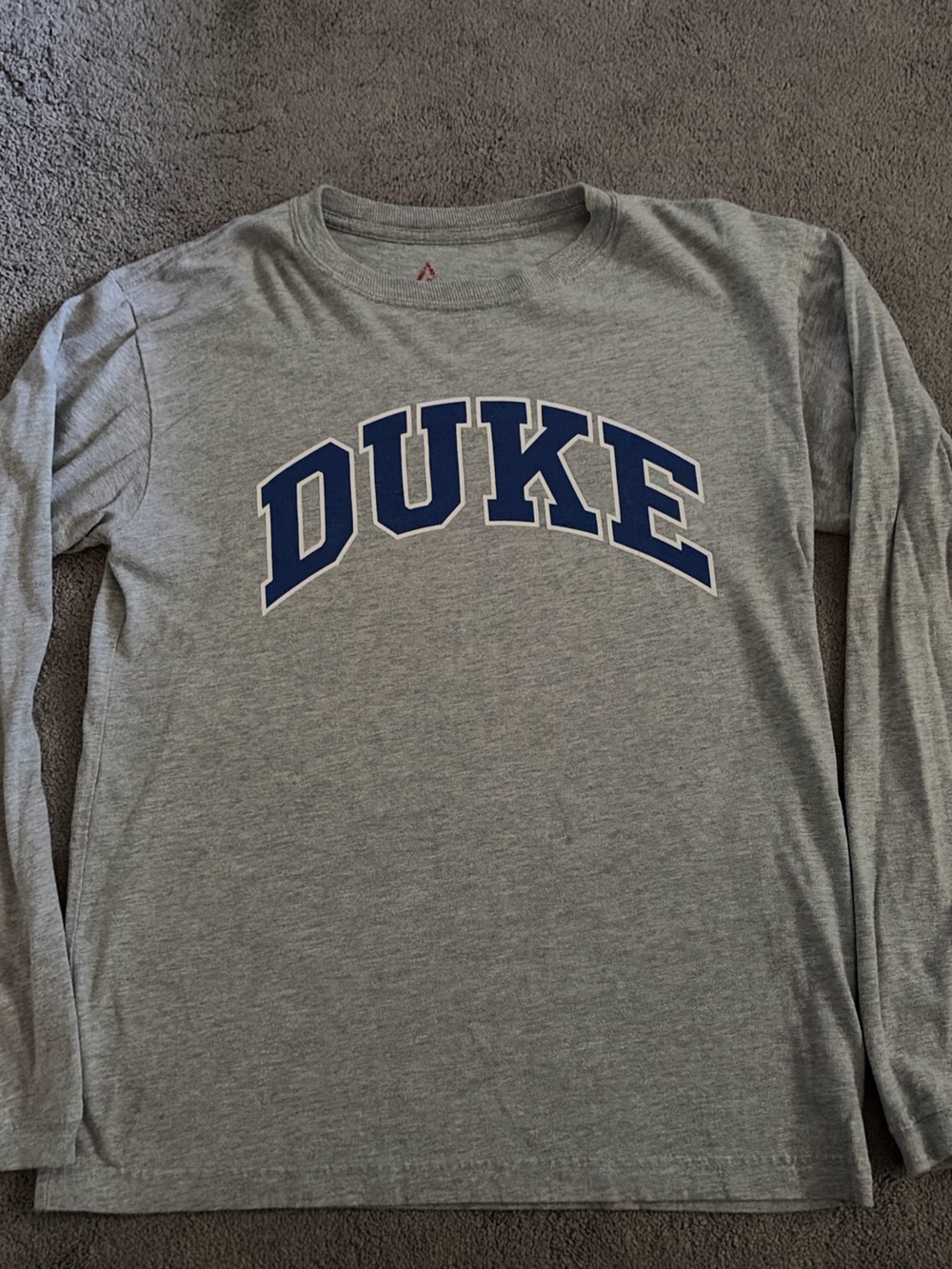 Duke Long-Sleeve Grey Crewneck Shirt